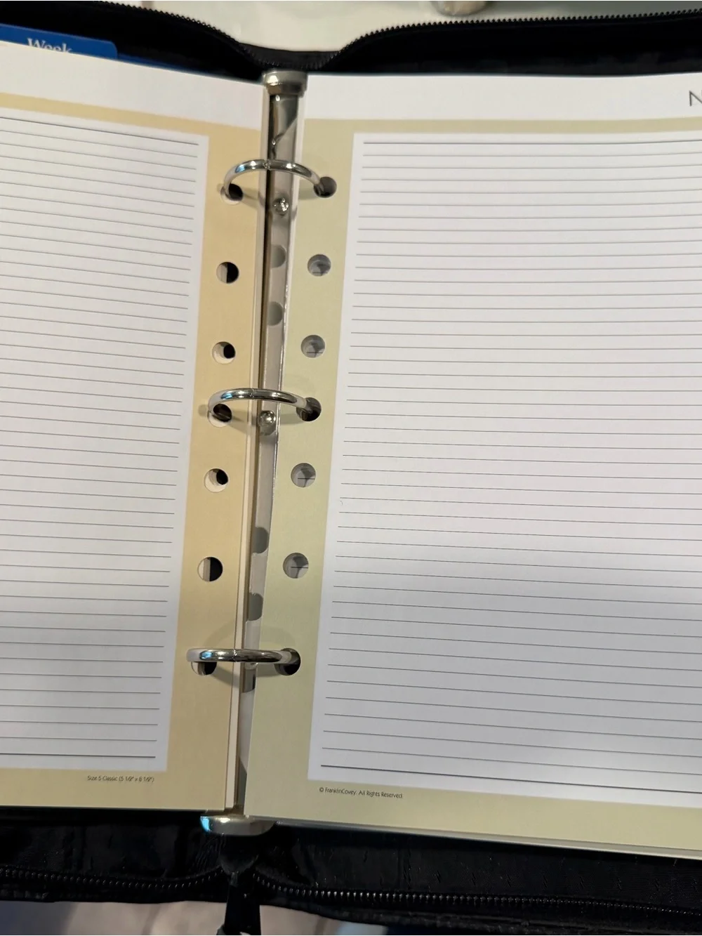 Black Leather Zip Portfolio for Tablets and Notebooks - Unbranded